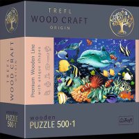 Деревянные фигурные пазлы Wood Craft Origin "Морская жизнь", 500 эл. Trefl