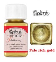 Жидкая позолота Divolo Porporina Golden Leaf №003 Pale rich gold, 50 мл, Светлое богатое золото