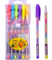 Набор гелевых разноцветных ручек Rainbow Gel Pen, 6 цв.