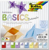 Бумага для оригами "intensive", 15*15см, 50шт/уп, 10 мотивов