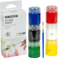 Краски по стеклу Art Ranger Glass Paint, 6x15мл