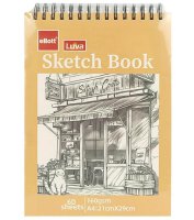 Альбом для эскизов А4, 160 г/м² Sketch Book Luva, верхняя спираль 60л.