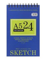 Альбом для эскизов А5, SKETCH, спираль 200 г/м², 24л.