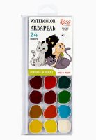 Набір акварельних фарб Rosa Kids Cats, 24 кол.