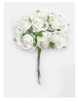 Розочки бумажные, белые