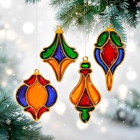 Набор для витражной росписи елочных игрушек "Барокко" Набор для витражной росписи елочных игрушек "Барокко"