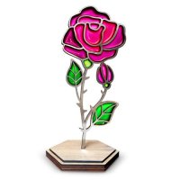 Набор для витражной живописи "Нежная роза" Набор для витражной живописи "Нежная роза"