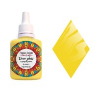 Краска витражная непрозрачная Deco Glass, Солнечно-желтый, 30мл