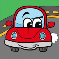 Картина по номерах  "Веселий автомобіль", 25*25см