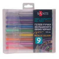 Набор гелевых ручек Santi Metallic, 9 цветов