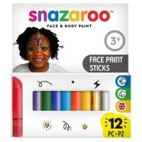 Набор карандашей для аквагрима Snazaroo, 12 цветов