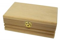 Скринька дерев'яна прямокутна, вільха, 16,2*10,2*6 см