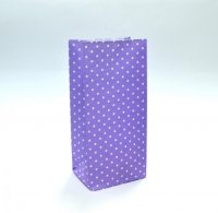 Подарочный пакетик "Горошек фиолетовый",19*10*7см
