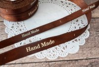 Набір декоративних стрічок "Hand Made", коричнева, 0,9 см, 1,5 см, по 2 м