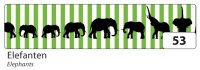 Клейкая лента на рисовой бумаге "Слоны", 15мм*10м