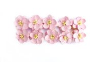Квіти вишні із шовковичного паперу, ясно-рожеві, 10 шт/уп