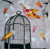 Декупажна серветка "Вільна пташка", 33*33см