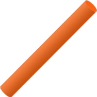 Полимерная глина Bebik, оранжевая флуоресцентная, 17г