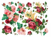Рисова декупажна карта "Просто троянди - 5", 35*50см