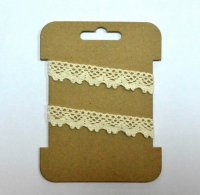 Кружевная лента кремовая №11, 1,5см, 2м