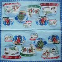 Декупажная салфетка "Зимние сюжеты", 25*25 см