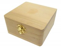 Скринька дерев'яна квадратна, вільха, 12*12*6,2 см