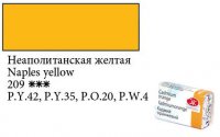 Фарба акварельна "Білі ночі", Неаполітанська жовта, кювету, 2,5мл