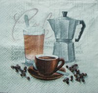 Декупажная салфетка "Кофе-2", 25*25 см