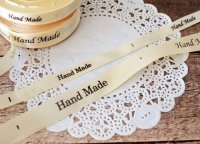 Набір декоративних стрічок "Hand Made", кремова, 0,9 см, 1,5 см, по 2 м