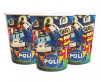 Бумажные стаканчики "Robocar Poli", 10шт/уп