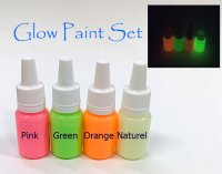 Набір фарби акрилові, що світяться в темряві Glow Paint Set, 4*10 мл
