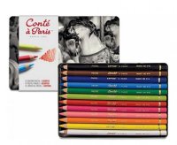 Набор цветных пастельных карандашей в метал. коробке Metal boxes Pastel penсil, 12шт