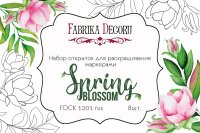 Набор открыток для раскрашивания Spring Blossom 8 шт 10х15 см
