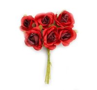 Розочки бумажные, красные
