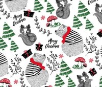 Пакувальний папір "Ведмедики, лисички", 70*100см Пакувальний папір "Ведмедики, лисички", 70*100см