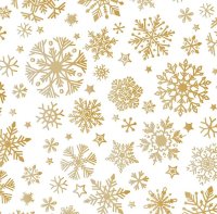 Упаковочная бумага "Золотистые снежинки", 70*100см