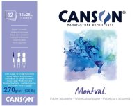 Альбом для акварели Canson Montval, 18х25см, 270 г/кв.м., 12 листов