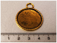 Основа для кулона 29*29*2,5 мм, Античное золото