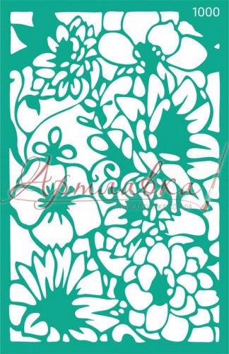 Трафарет самоклеющийся многоразовый Фоновый, Цв №1000, 13х20см