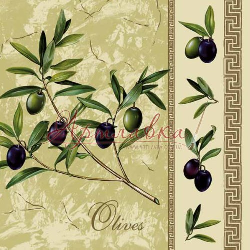 Декупажная салфетка Olives, 33*33см