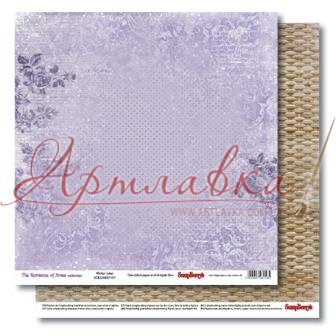 Бумага для скрапбукинга 30,5х30,5 см 190 гр/м Новогодний Пейзаж  Морозные узоры