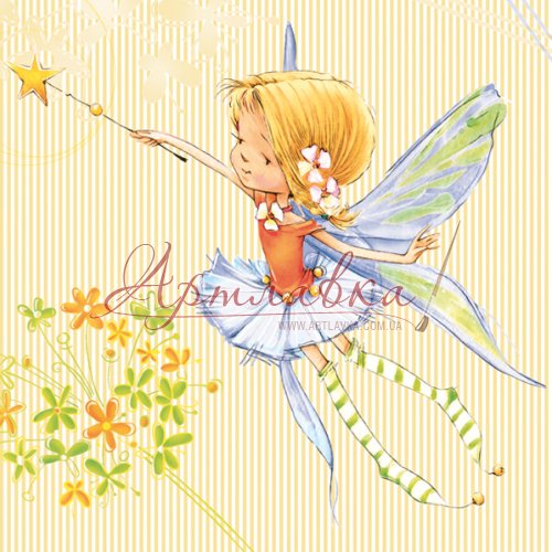 Декупажная салфетка Маленькая фея, 33*33см