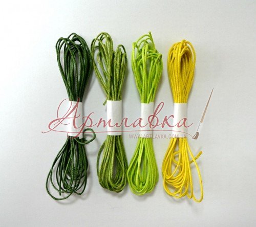 Набор цветных шнуров Свежая зелень, 4*3м