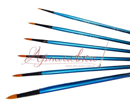 Кисть синтетическая круглая Shine Blue, №12