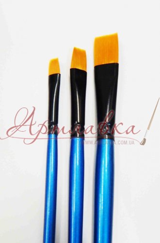 Кисть синтетическая плоская Shine Blue, №2