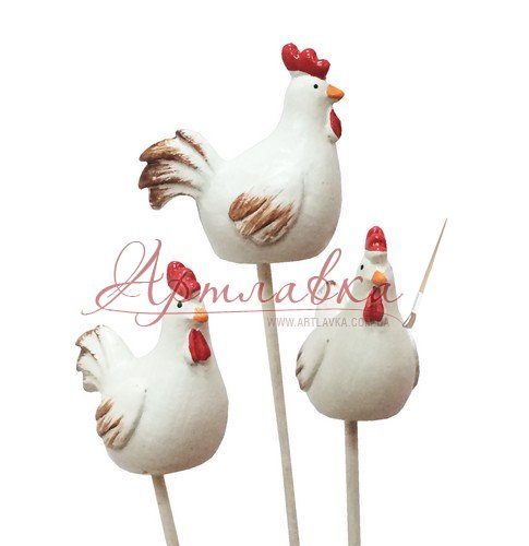 Декоративні курочки, 3 шт/наб