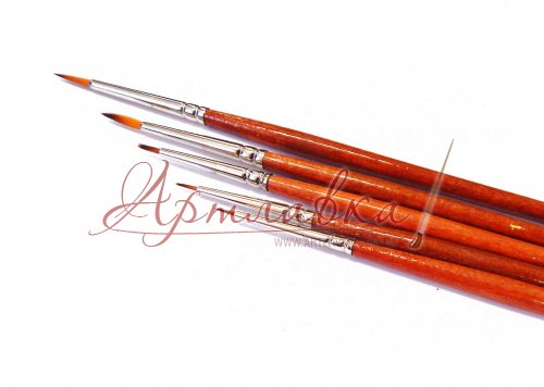 Кисть синтетическая круглая Universal, длинная ручка, №5/0