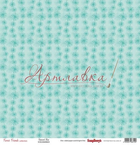 Бумага для скрапбукинга, односторонняя, Лесные друзья, Одуванчики, 30,5х30,5 см