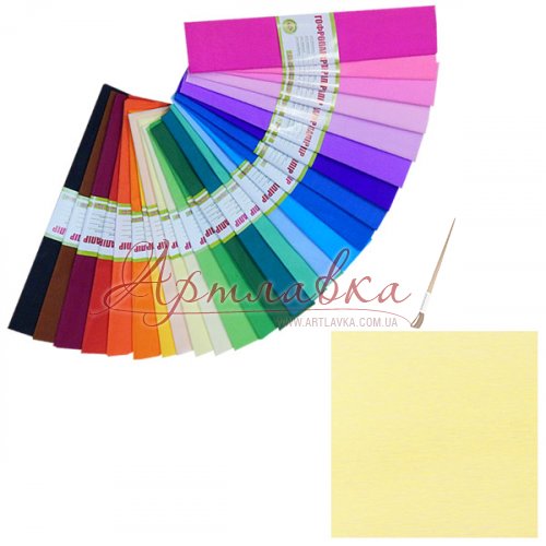 Гофробумага светло-лимонная, 50смх2м