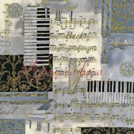 Ткань хлопковая All That Jazz, GREY, 112 г/м, 50х55см